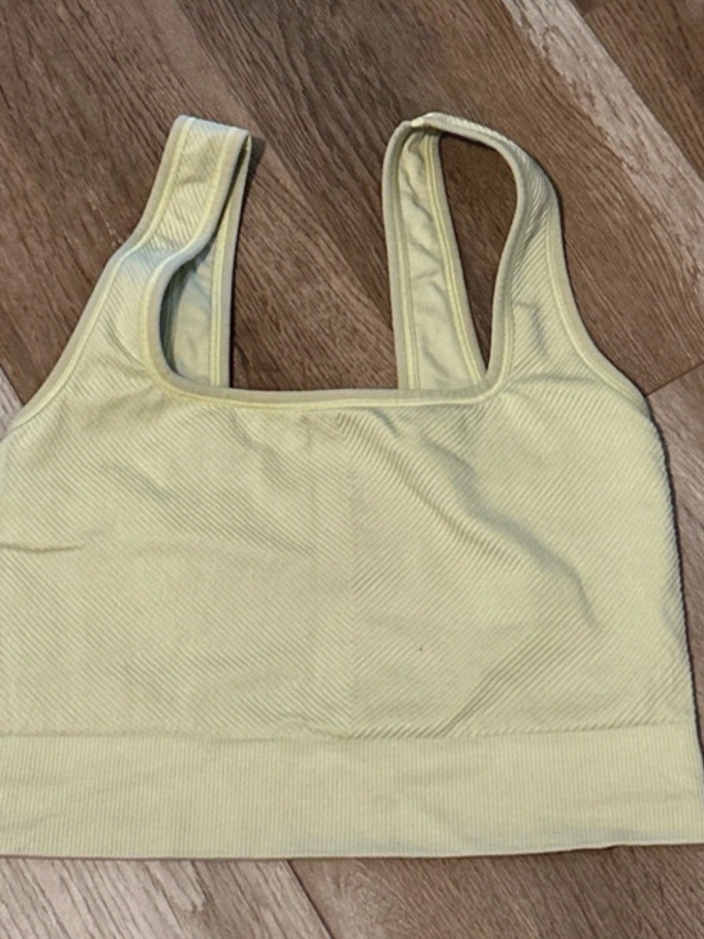 all in motion Pale Yellow Square-Neck Seamless Bralette